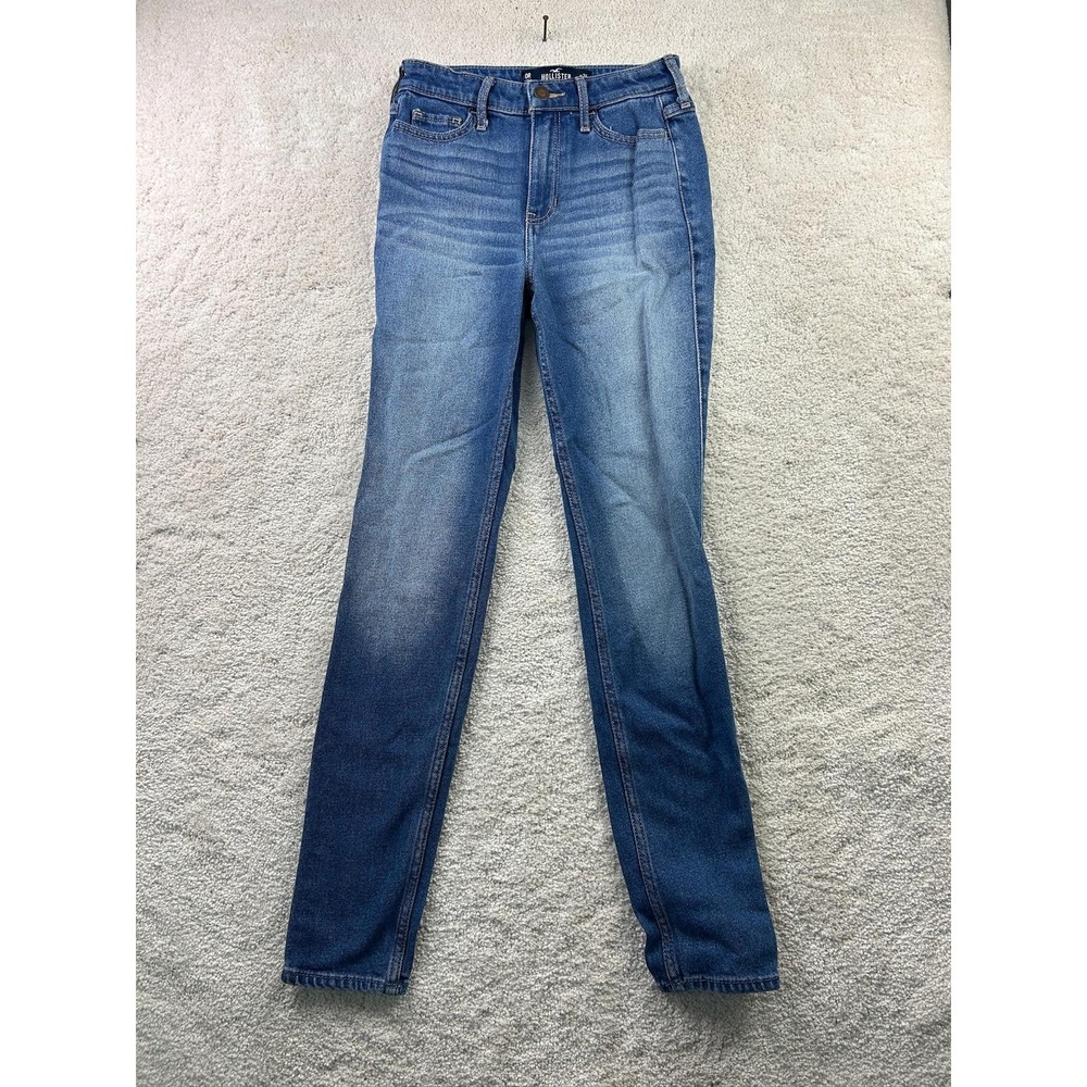 Hollister Jeans Womens 0R W24 L30 Blue High Rise‎ Super Skinny Vintage Stretch